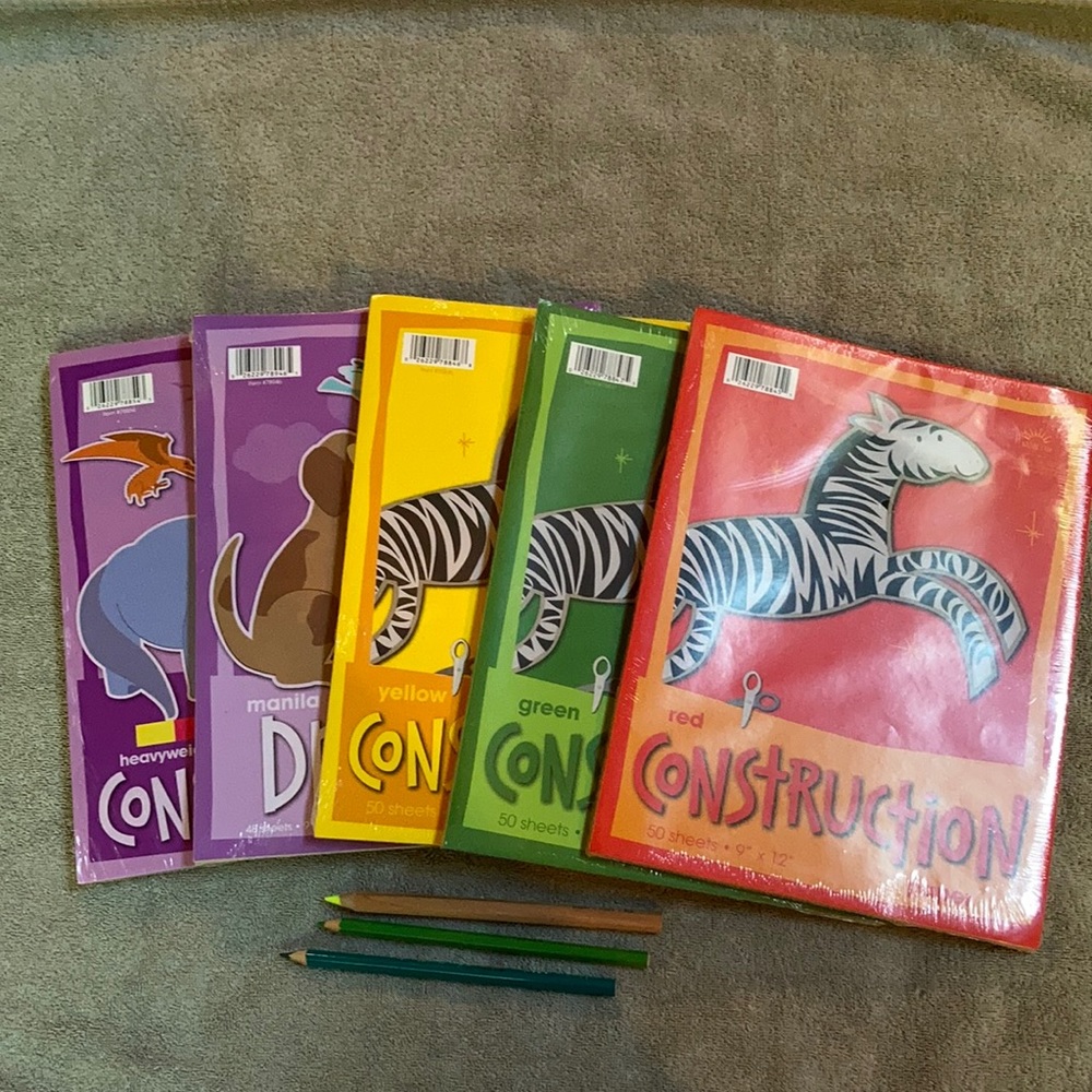 Art Bundle 3-Construction & Drawing paper Pencils